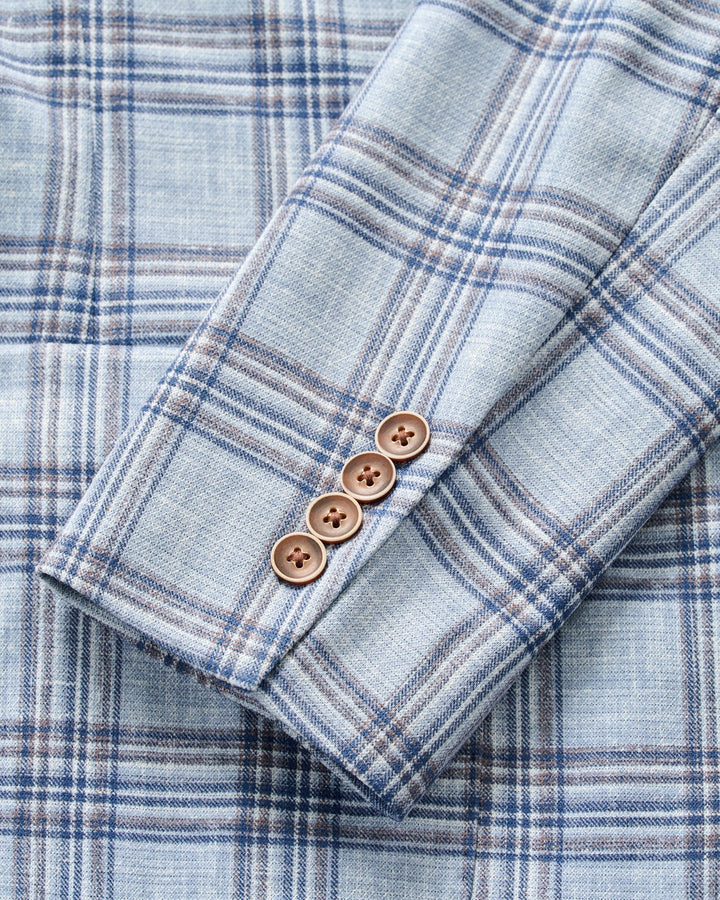 Johnnie-O Samuel Top Shelf Printed Knit Sport Coat: Gulf Blue