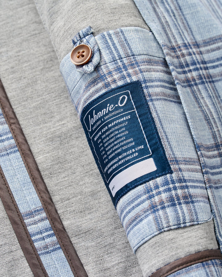 Johnnie-O Samuel Top Shelf Printed Knit Sport Coat: Gulf Blue