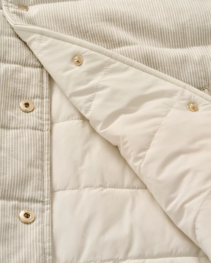 Johnnie-O Sandhills Reversible Snap Front Vest: Stone