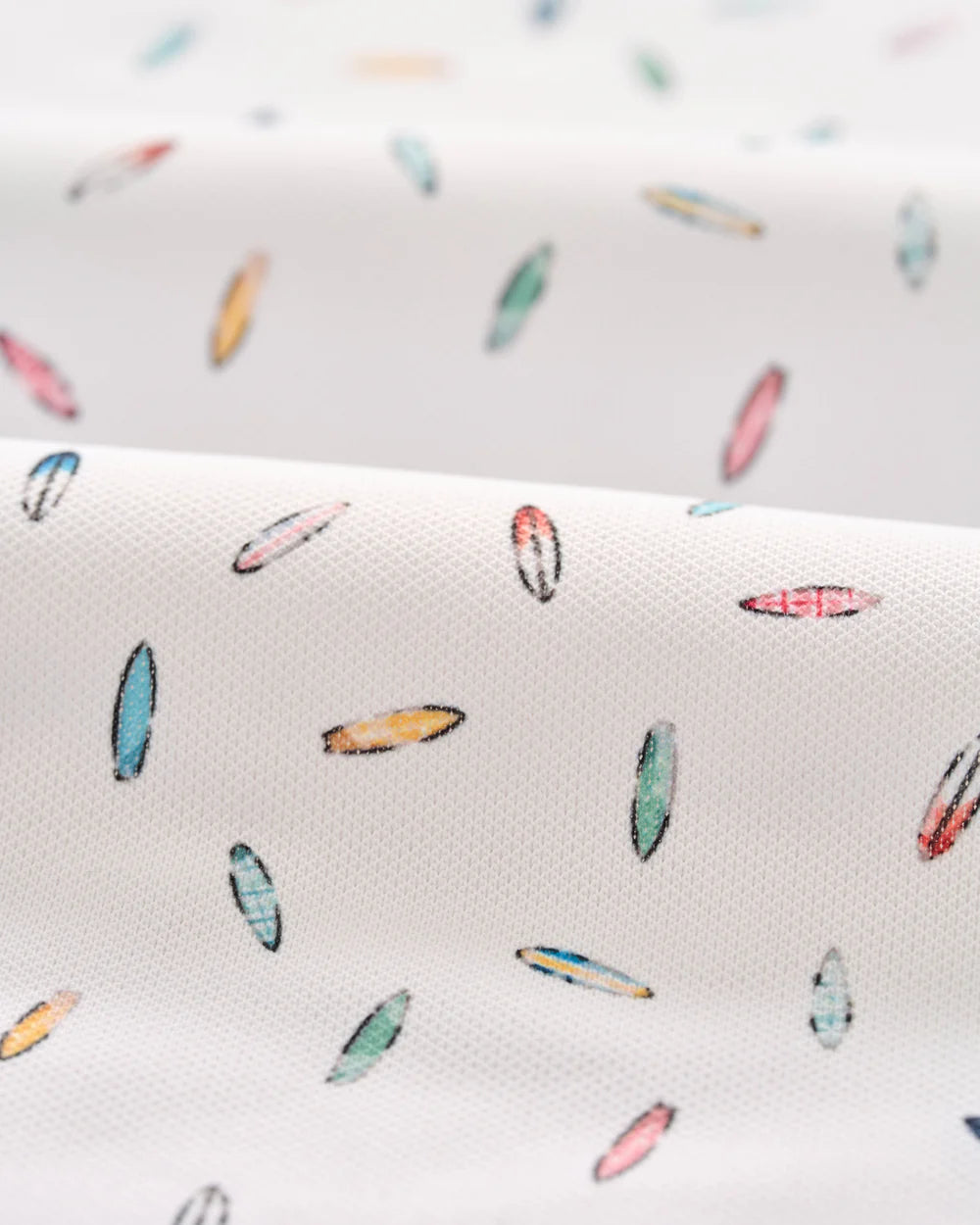 Johnnie-O Printed Mesh Short Sleeve Button Down Shirt - Shortboard Print: White