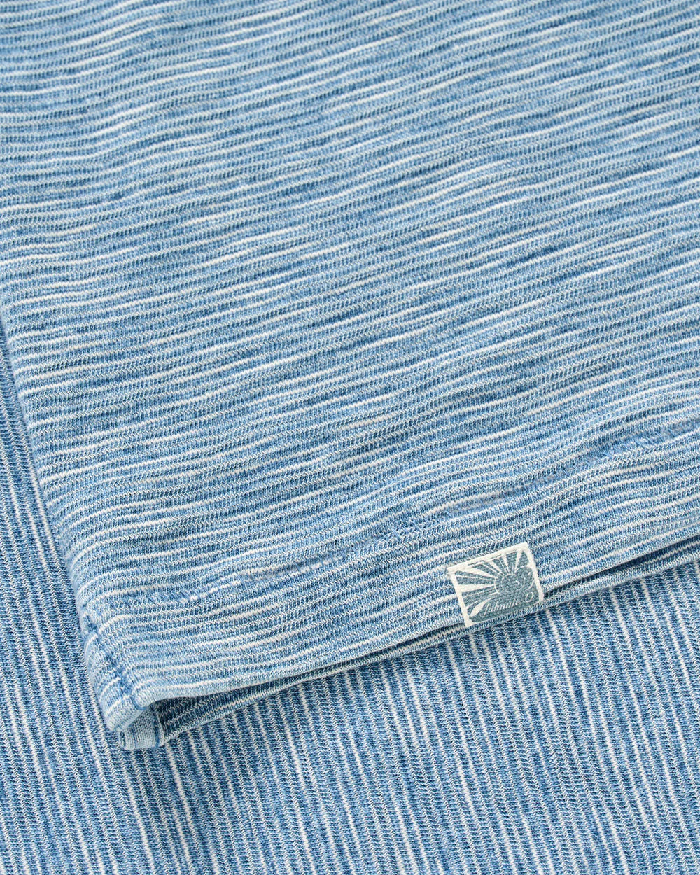 Johnnie-O Spurlin Indigo Jersey Crewneck Long Sleeve T-shirt: Indigo