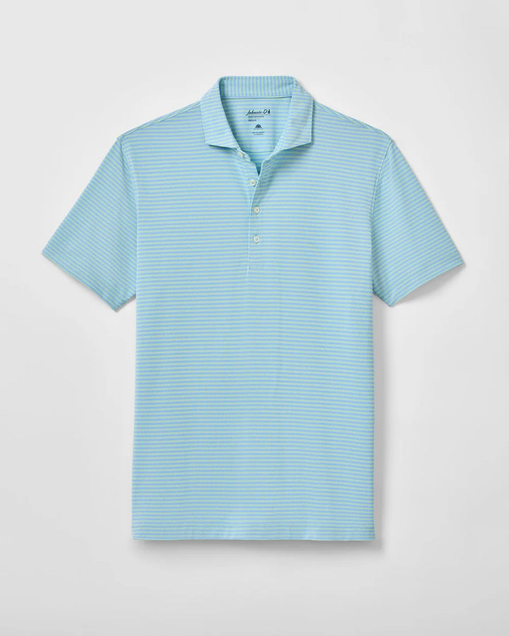 Johnnie-O Performance Stetson Stripe Mesh Polo: Macaw