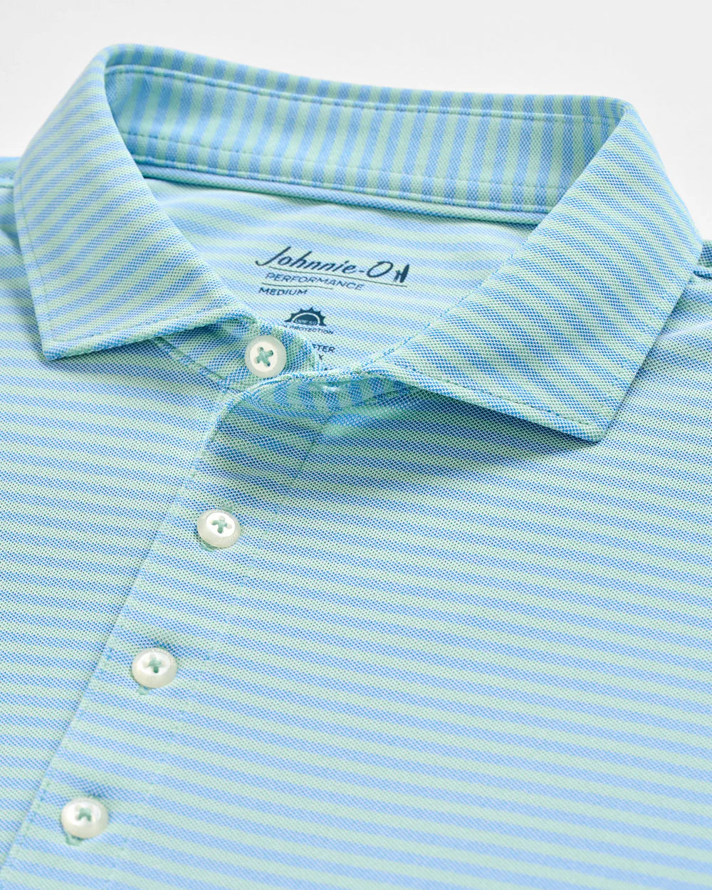 Johnnie-O Performance Stetson Stripe Mesh Polo: Macaw