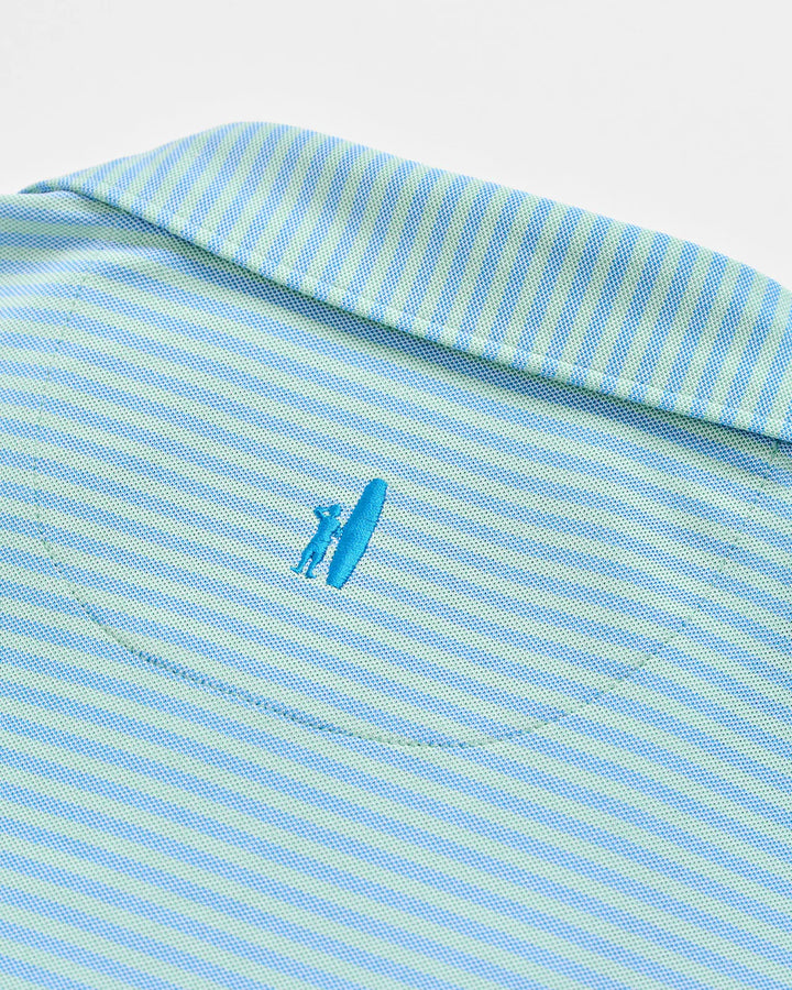 Johnnie-O Performance Stetson Stripe Mesh Polo: Macaw