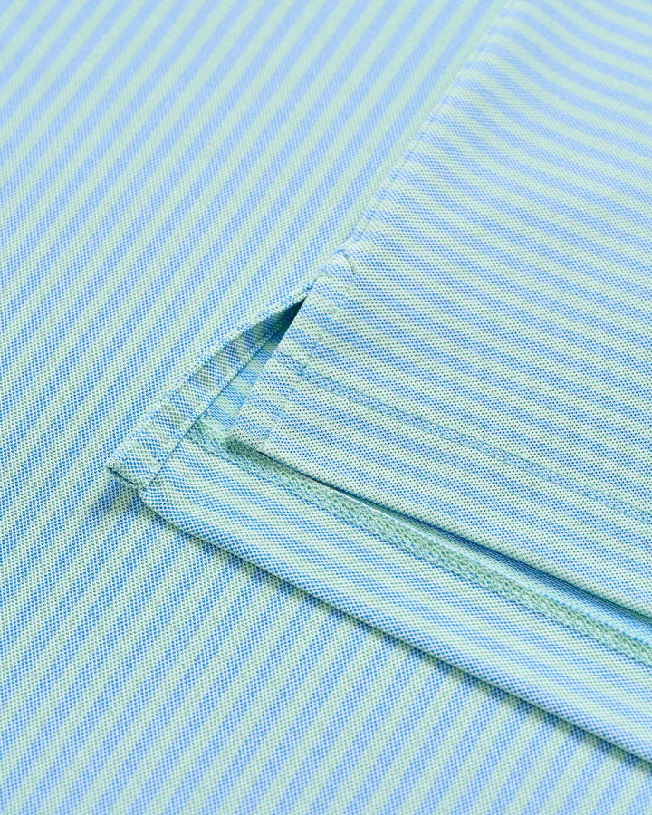 Johnnie-O Performance Stetson Stripe Mesh Polo: Macaw