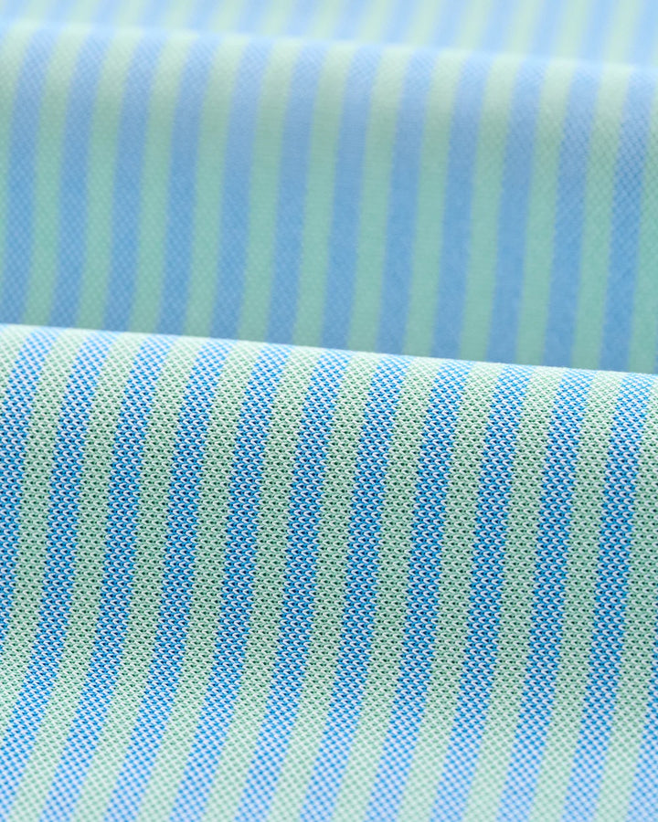 Johnnie-O Performance Stetson Stripe Mesh Polo: Macaw