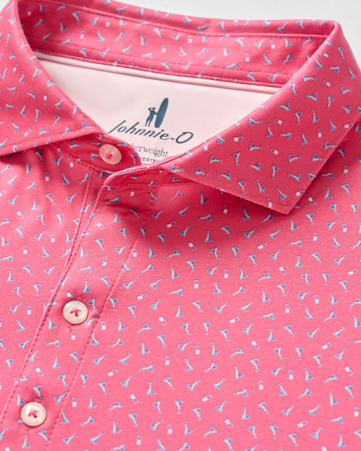 Johnnie-O Performance Featherweight Polo - Tini Dancer: Pink Lemonade