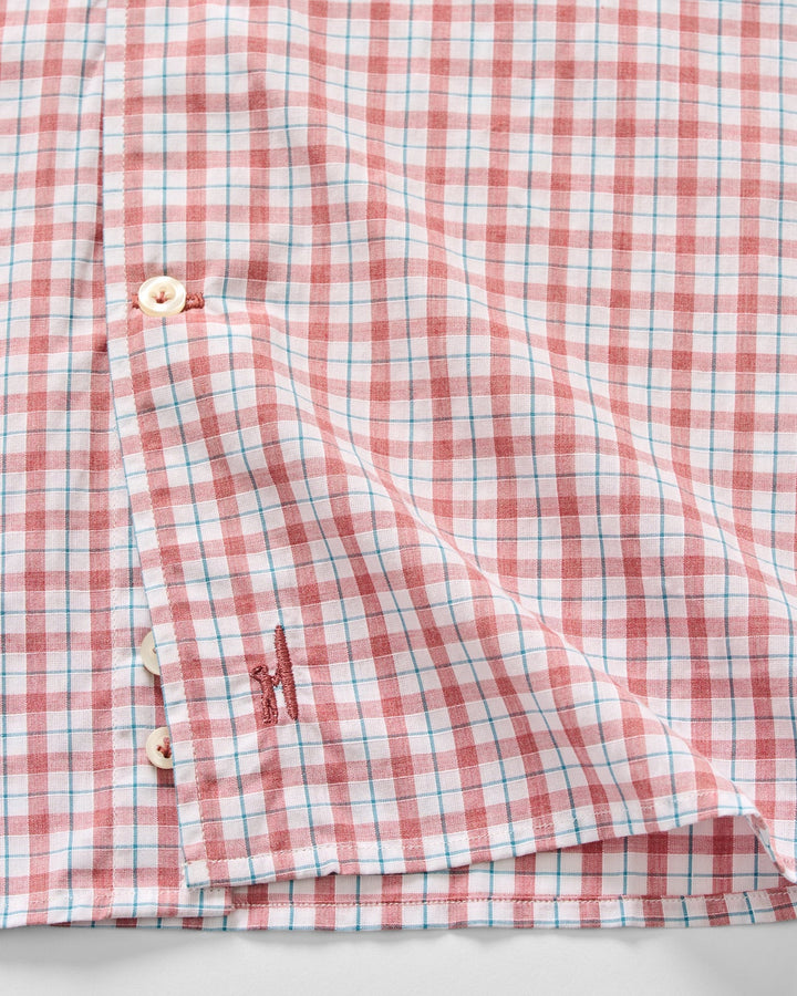 Johnnie-O Top Shelf Trauber Sport Shirt: Malibu Red