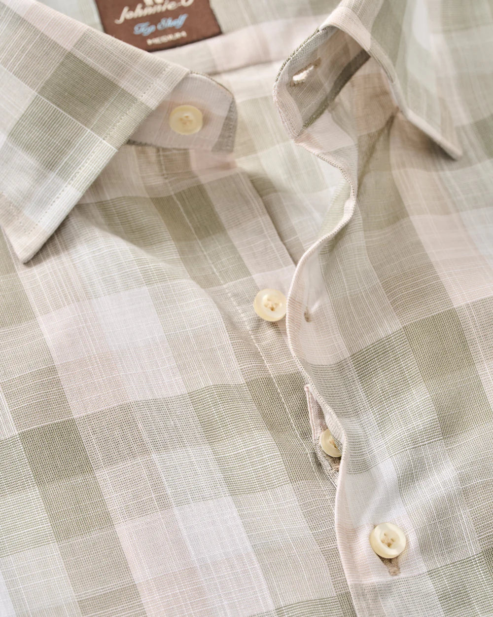 Johnnie-O Cotton Button Down Shirt - Umstead Plaid: Sage