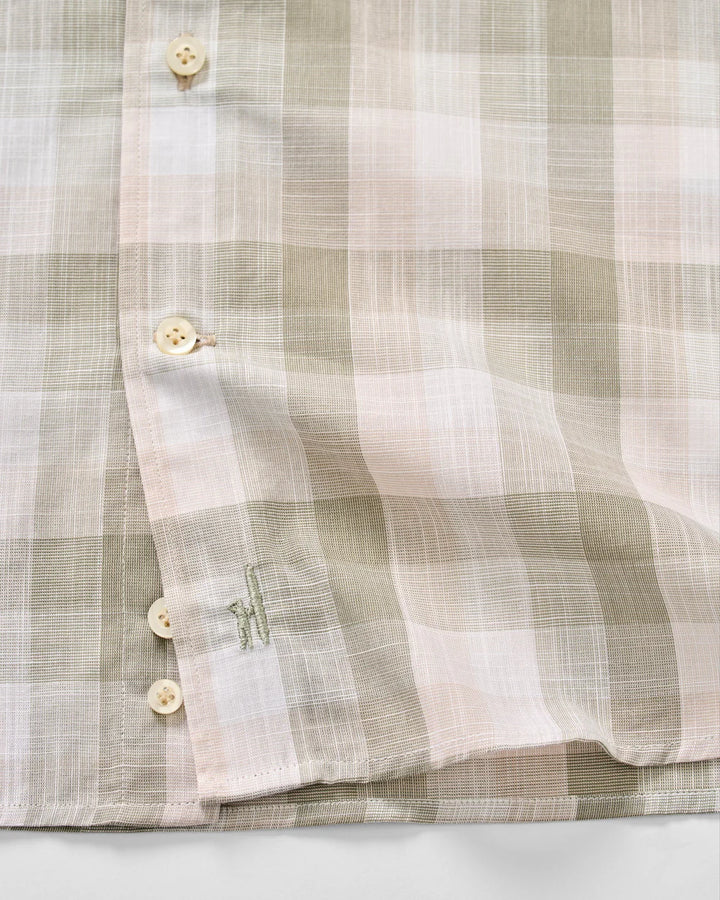 Johnnie-O Cotton Button Down Shirt - Umstead Plaid: Sage