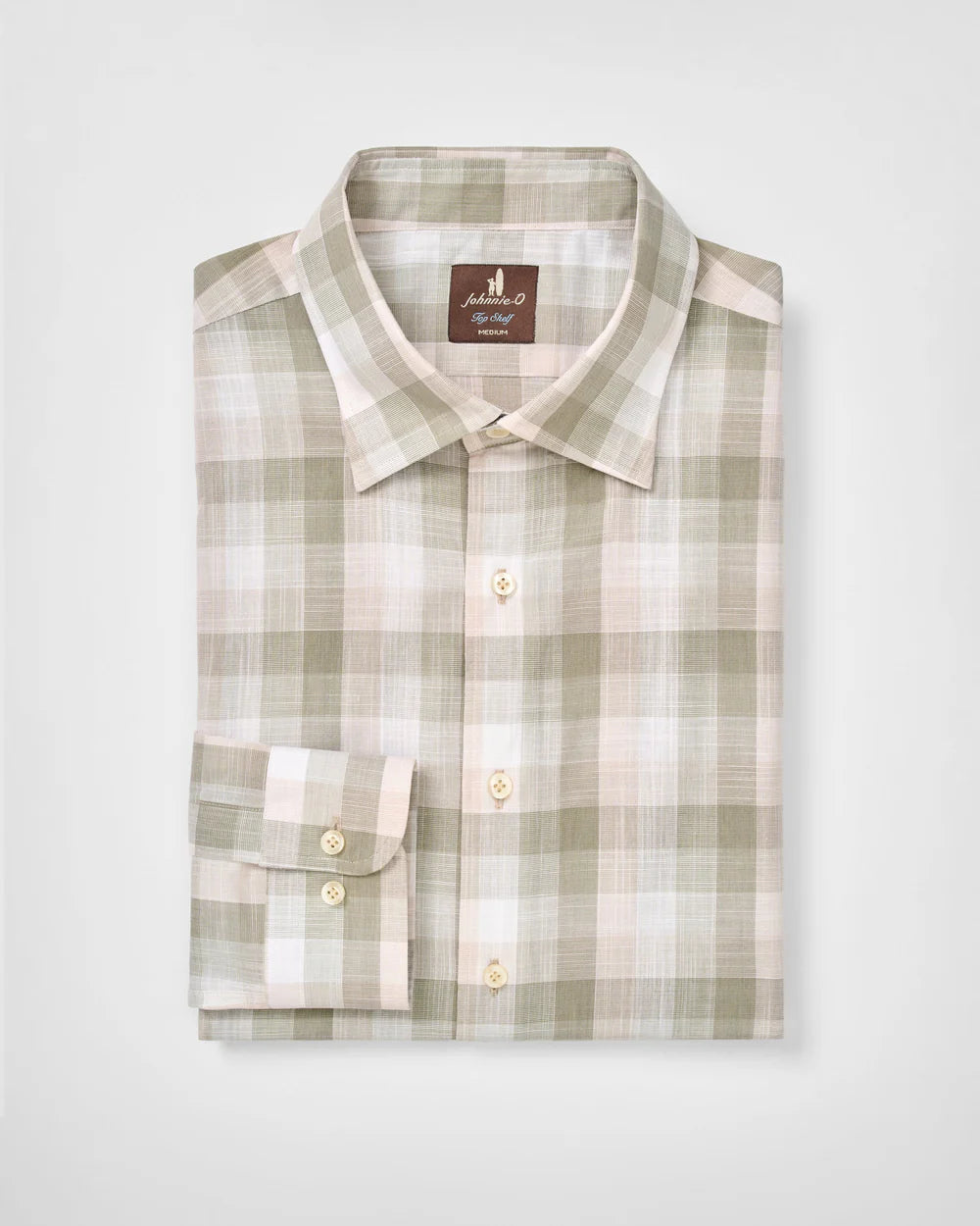 Johnnie-O Cotton Button Down Shirt - Umstead Plaid: Sage