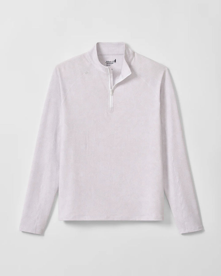 Johnnie-O Viktor Printed Camo 1/4 Zip Pullover: White