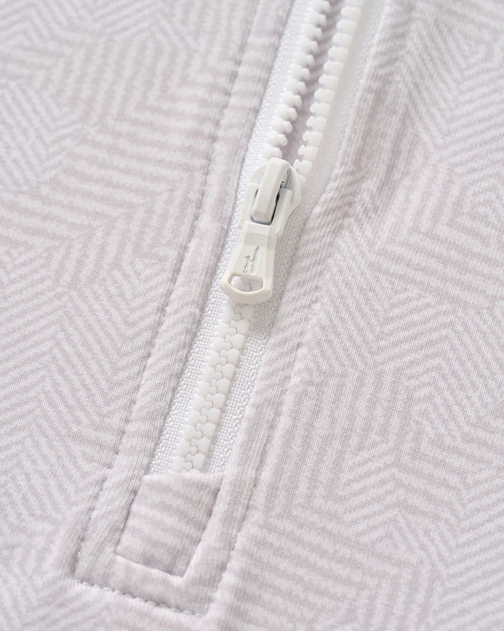 Johnnie-O Viktor Printed Camo 1/4 Zip Pullover: White