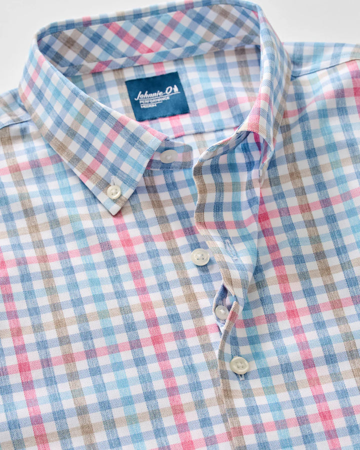 Johnnie-O Everyday Performance Button Down Shirt - Yosef Check: Navy