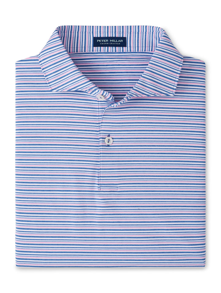 Peter Millar Crown Crafted Chase Performance Jersey Polo: Lunar Blue