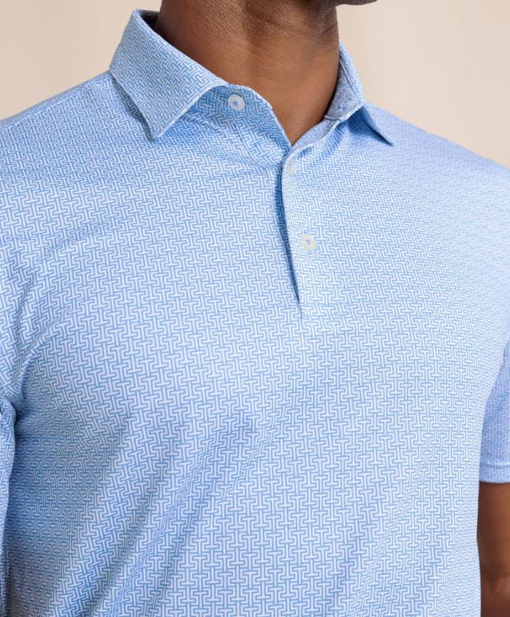 Southern Tide Driver ST Geo Polo: Boat Blue