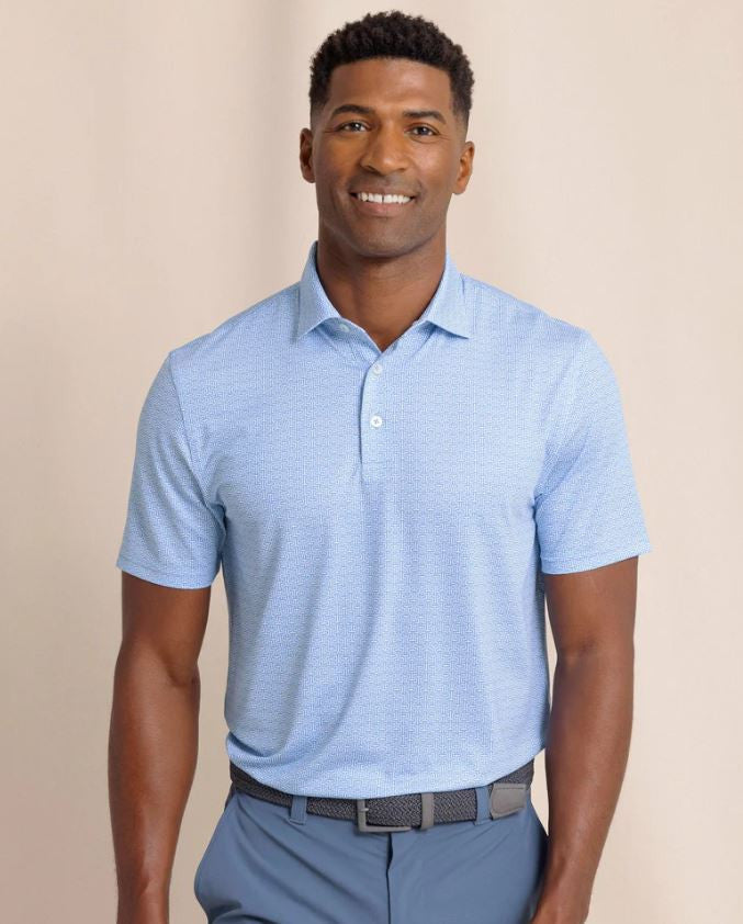 Southern Tide Driver ST Geo Polo: Boat Blue