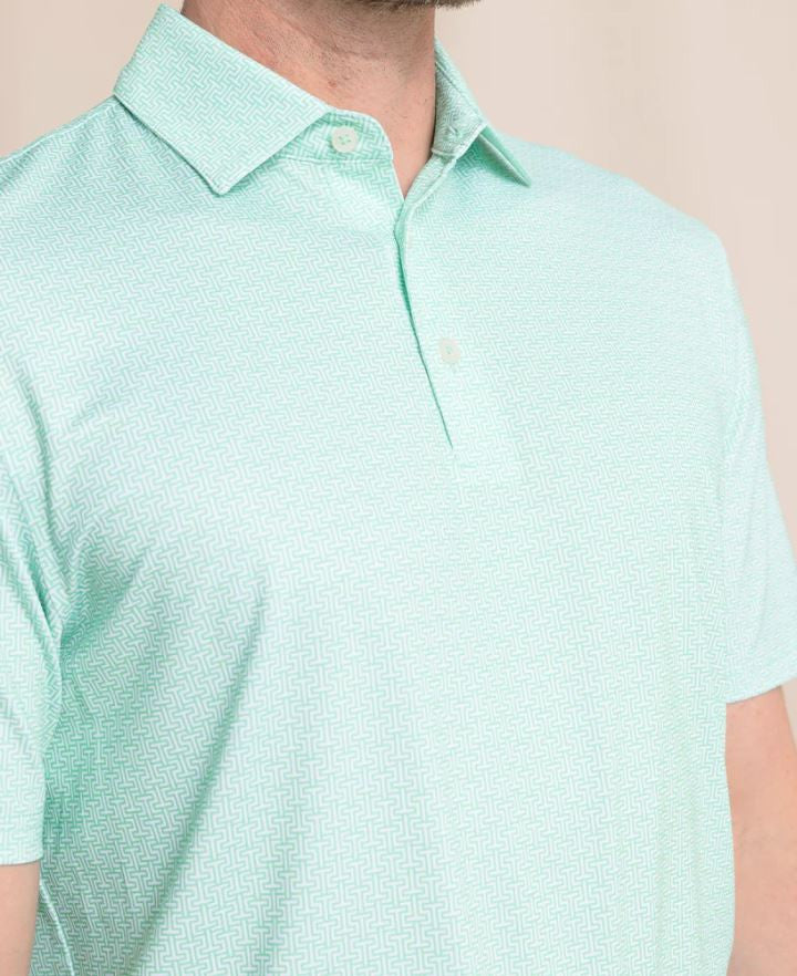 Southern Tide Driver ST Geo Polo: Jade Green