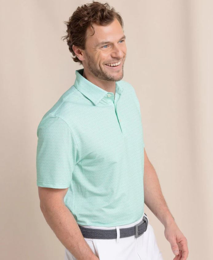 Southern Tide Driver ST Geo Polo: Jade Green