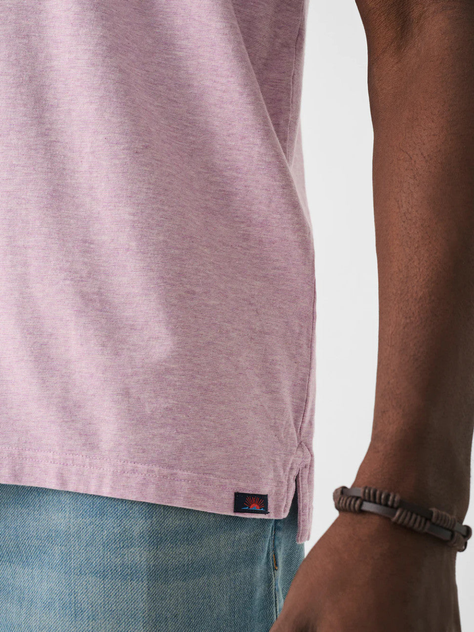 Faherty Movement™ Short-Sleeve Polo: Lavender Mineral