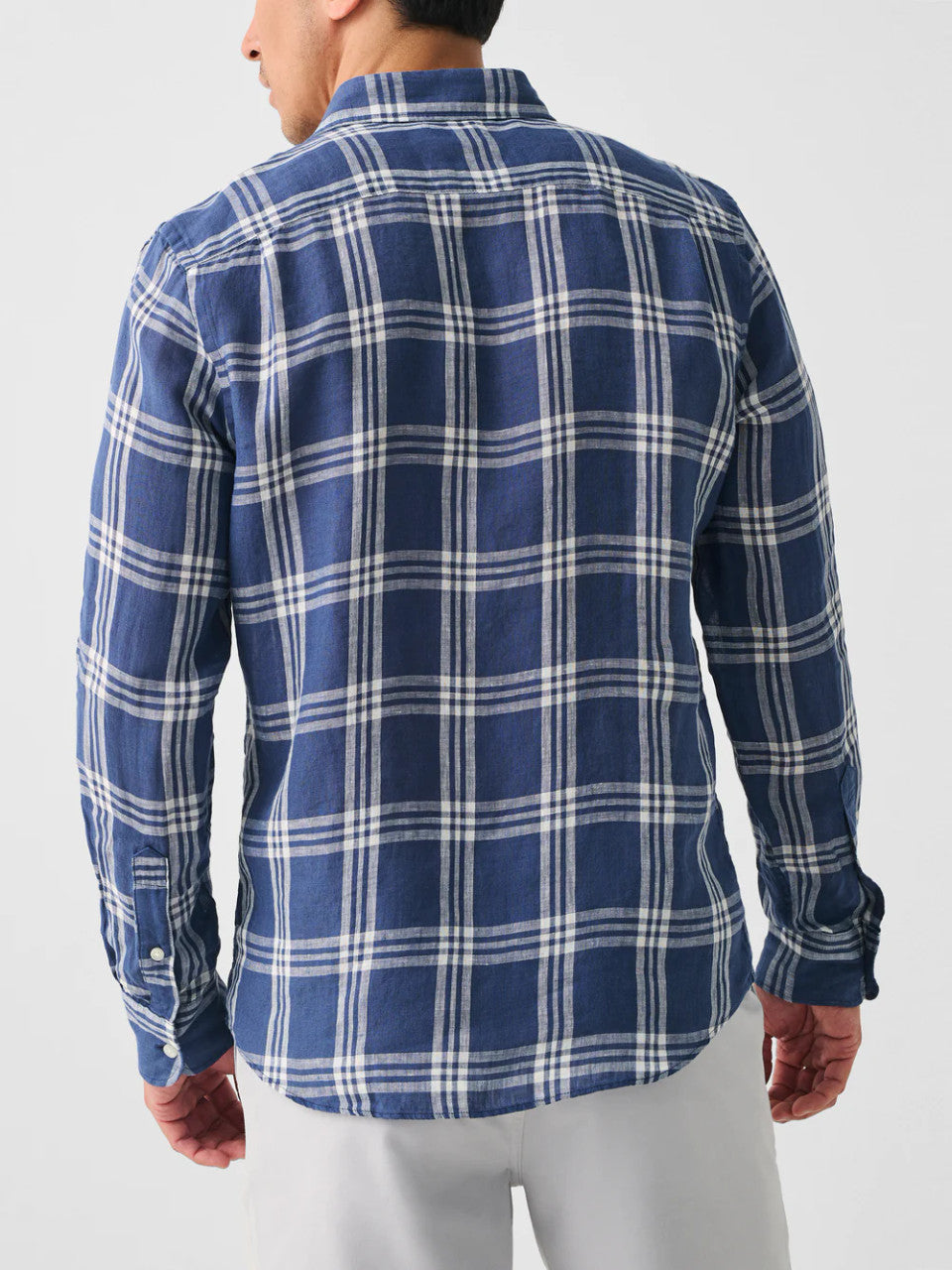 Faherty Linen Laguna Shirt: Jetty Plaid