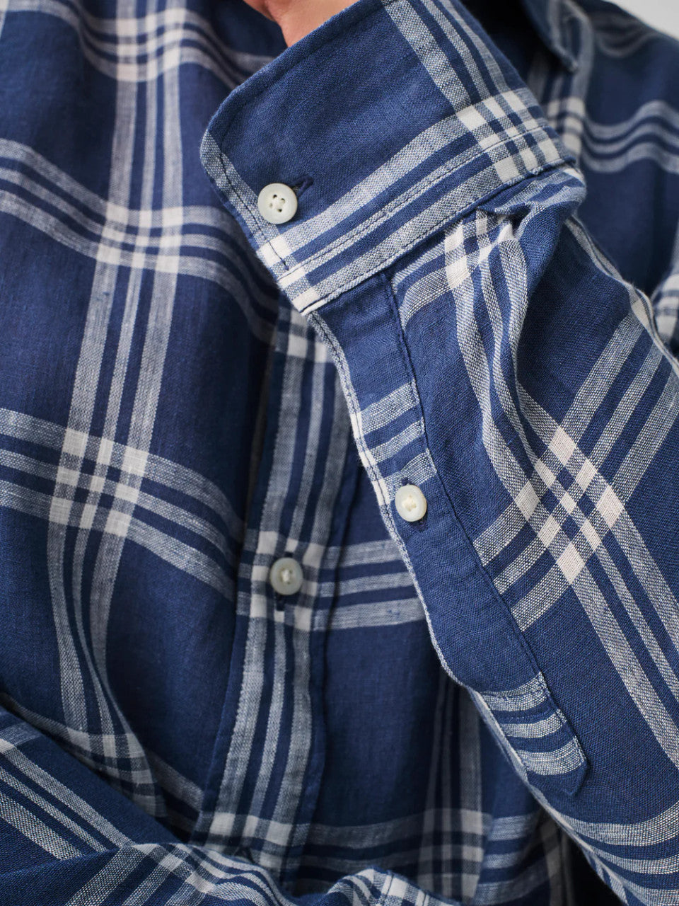 Faherty Linen Laguna Shirt: Jetty Plaid