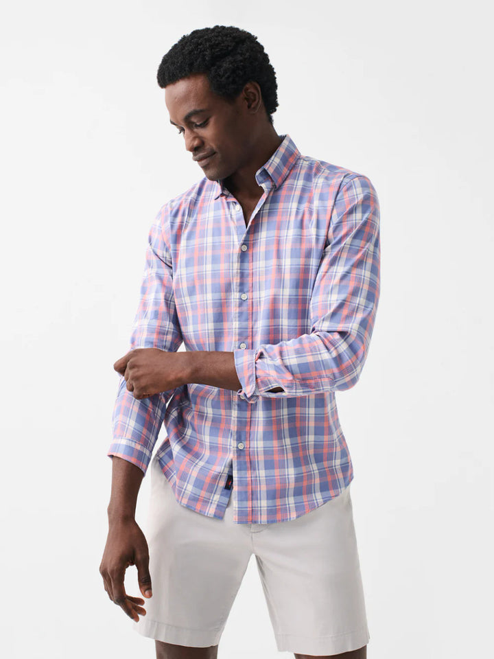 Faherty The Movement™ Shirt: Pacific Rose Plaid