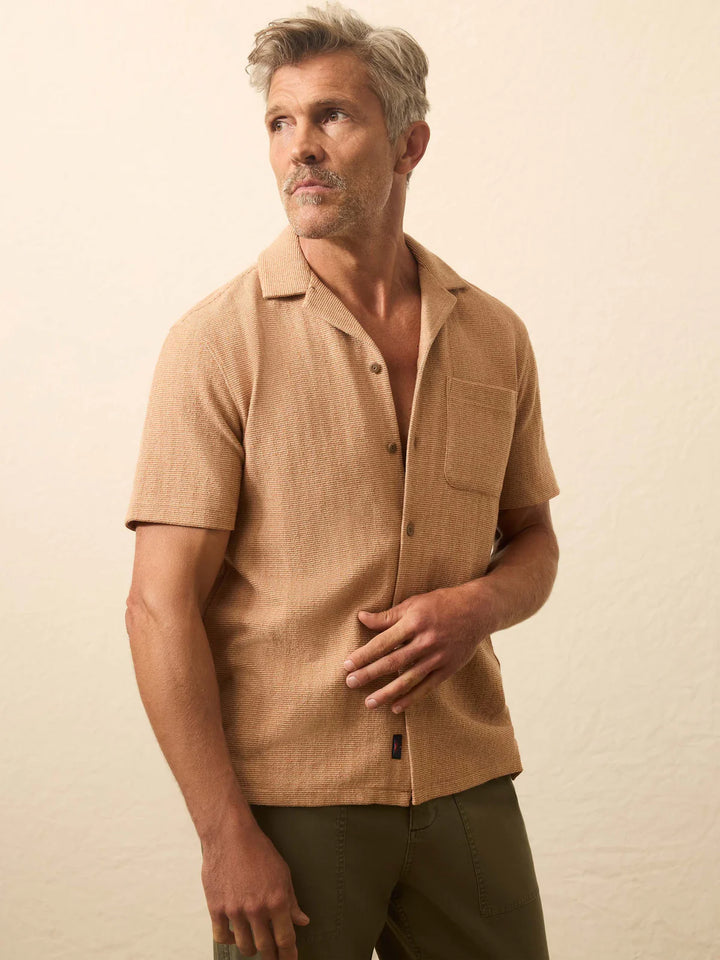 Faherty Short-Sleeve Oasis Shirt: Rust Orange