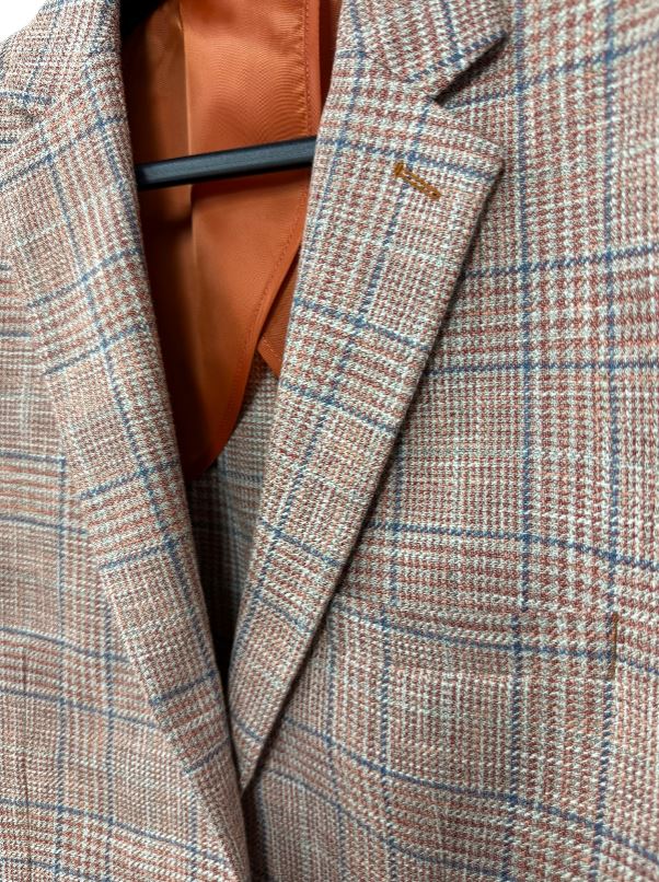 Stantt Salmon and Periwinkle Prince of Wales Sport Coat