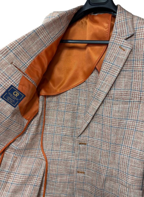 Stantt Salmon and Periwinkle Prince of Wales Sport Coat