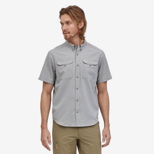 Patagonia Men's Self-Guided UPF Hike Shirt: Salt Grey