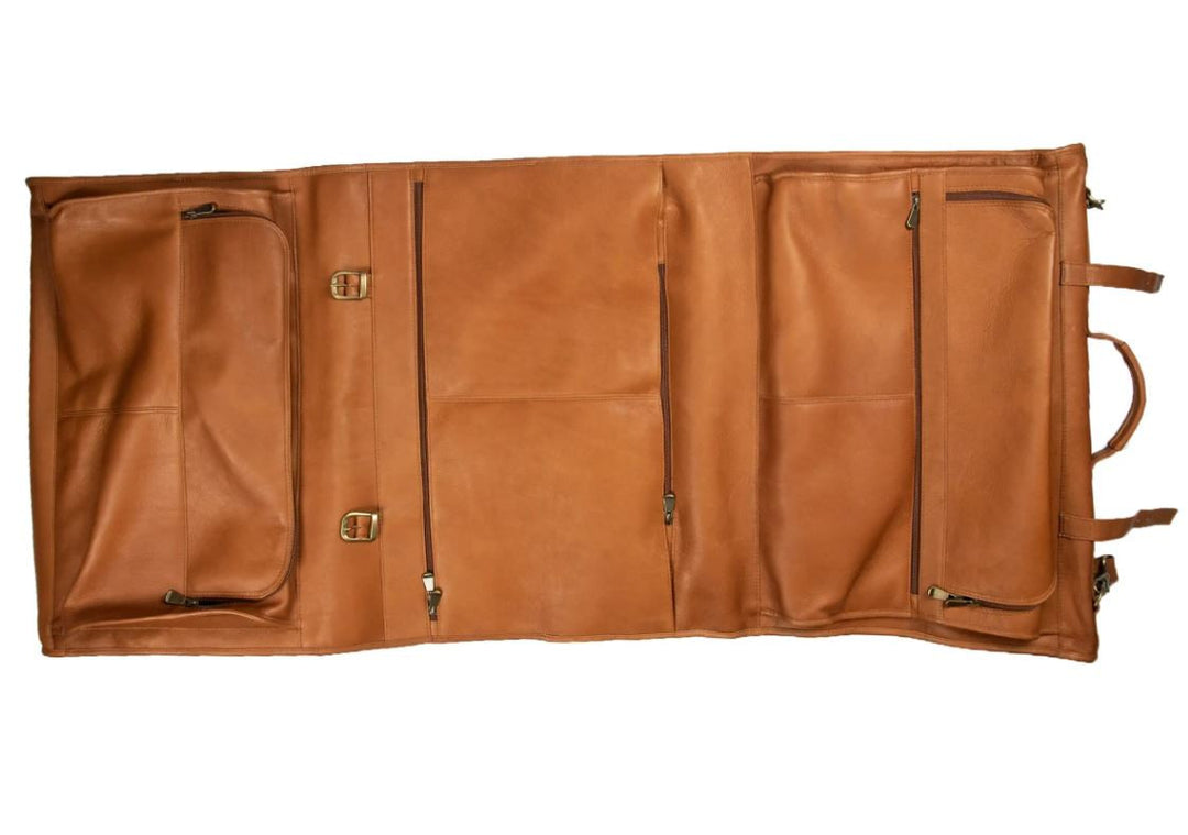 Sarge Leather Andes: Leather Tri-fold Garment Bag