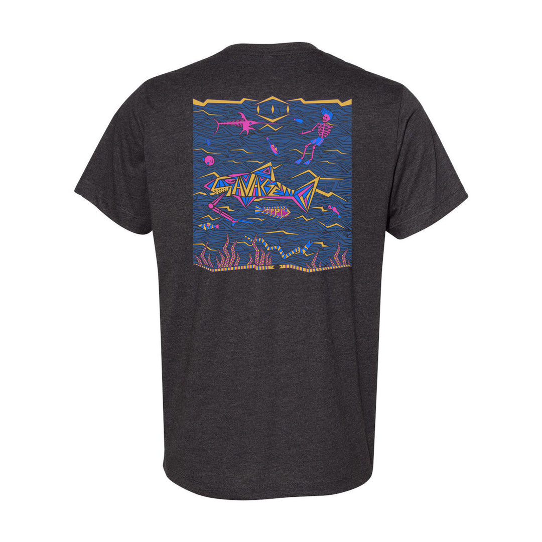 Savage Supply One Arm Scuba Steve T-shirt: Heather Black