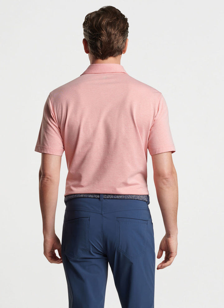 Peter Millar Crown Crafted Albatross Cotton Blend Pique Polo: Scarlet Lily