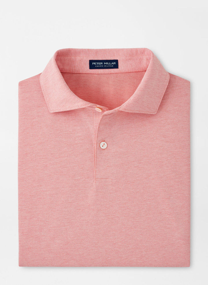 Peter Millar Crown Crafted Albatross Cotton Blend Pique Polo: Scarlet Lily