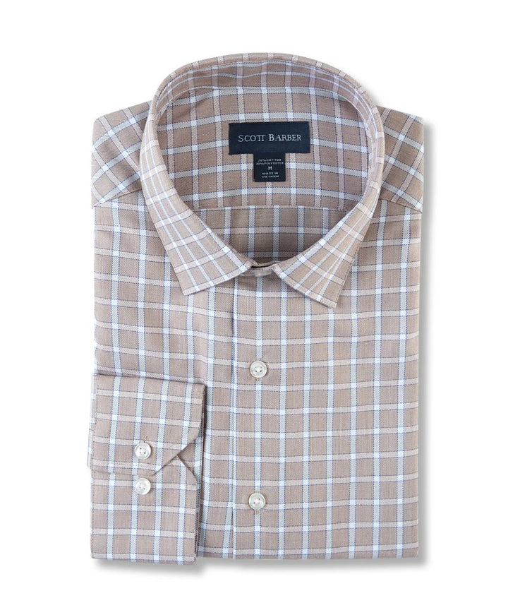 Scott Barber Dobby Check Sport Shirt: Fossil