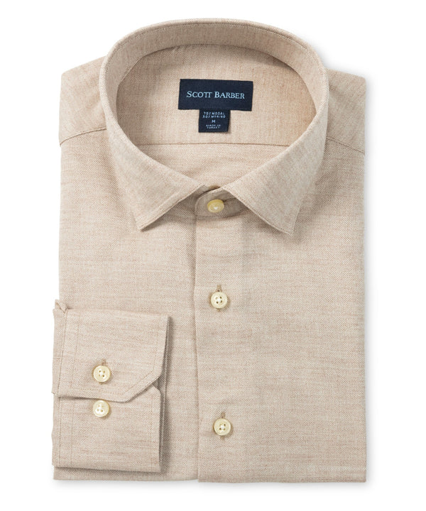 Scott Barber Modal/Merino Heathered Solid: Camel