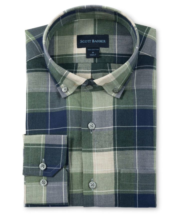 Scott Barber Lightweight Weekend Plaid: Navy