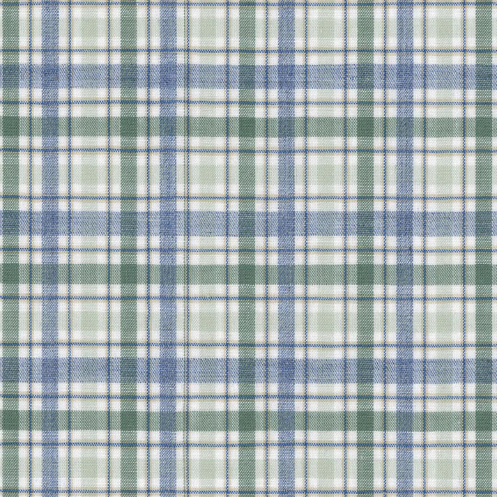 Scott Barber Newport Poplin Melange Plaid: Sage