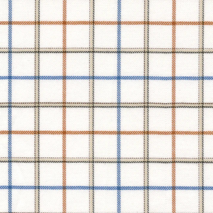 Scott Barber Prep Twill Windowpane: Auburn
