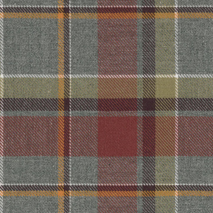 Scott Barber Herringbone Twll Plaid: Tomato