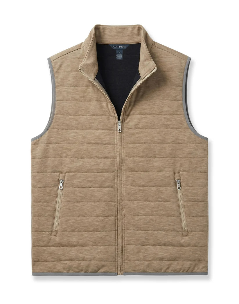 Scott Barber Luxe Knit Vest: Camel