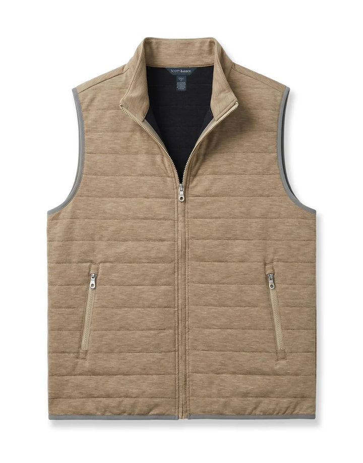 Scott Barber Luxe Knit Vest: Camel