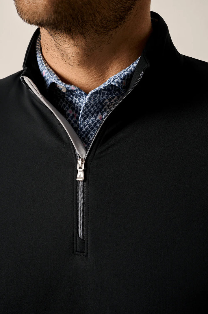 Johnnie-O Motion Performance 1/4 Zip Pullover: Black