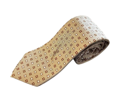 Robert Jensen Squares Print Tie: Tan