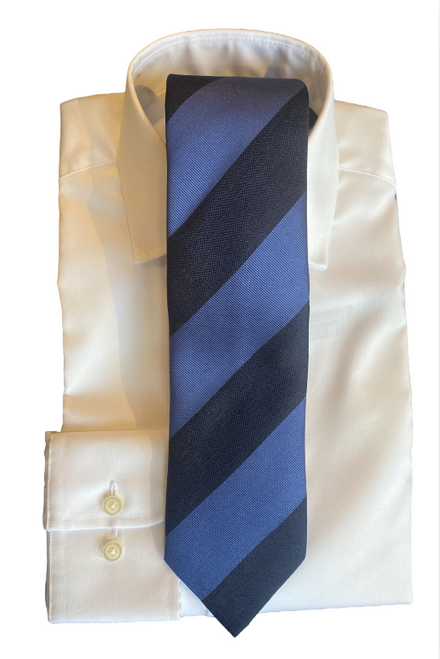 Seaward & Stearn Navy/Blue Wide Stripe Tie