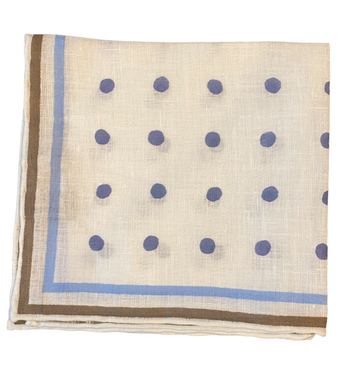 Seaward & Stearn White w/ Dots Pocket Square