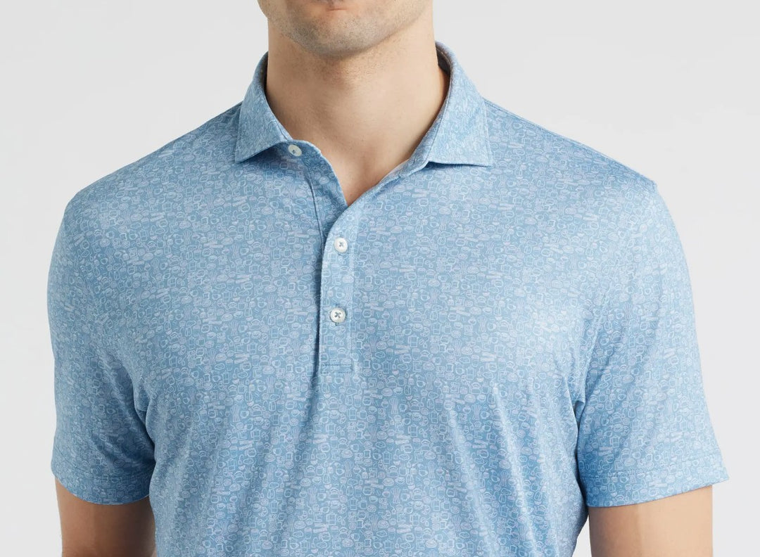 Johnnie-O Cup of Jo Performance Jersey Polo: Carbon Fiber