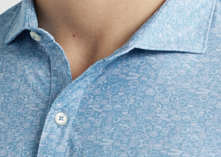 Johnnie-O Cup of Jo Performance Jersey Polo: Carbon Fiber