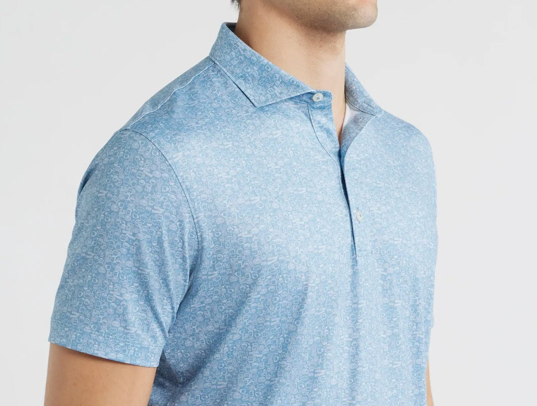 Johnnie-O Cup of Jo Performance Jersey Polo: Carbon Fiber